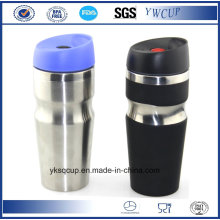 450ml Auto Seal 100% Leak Proof Double Wall Stainless Steel Auto Mug, Coffee Mug, Travel Mug with Custom Paint